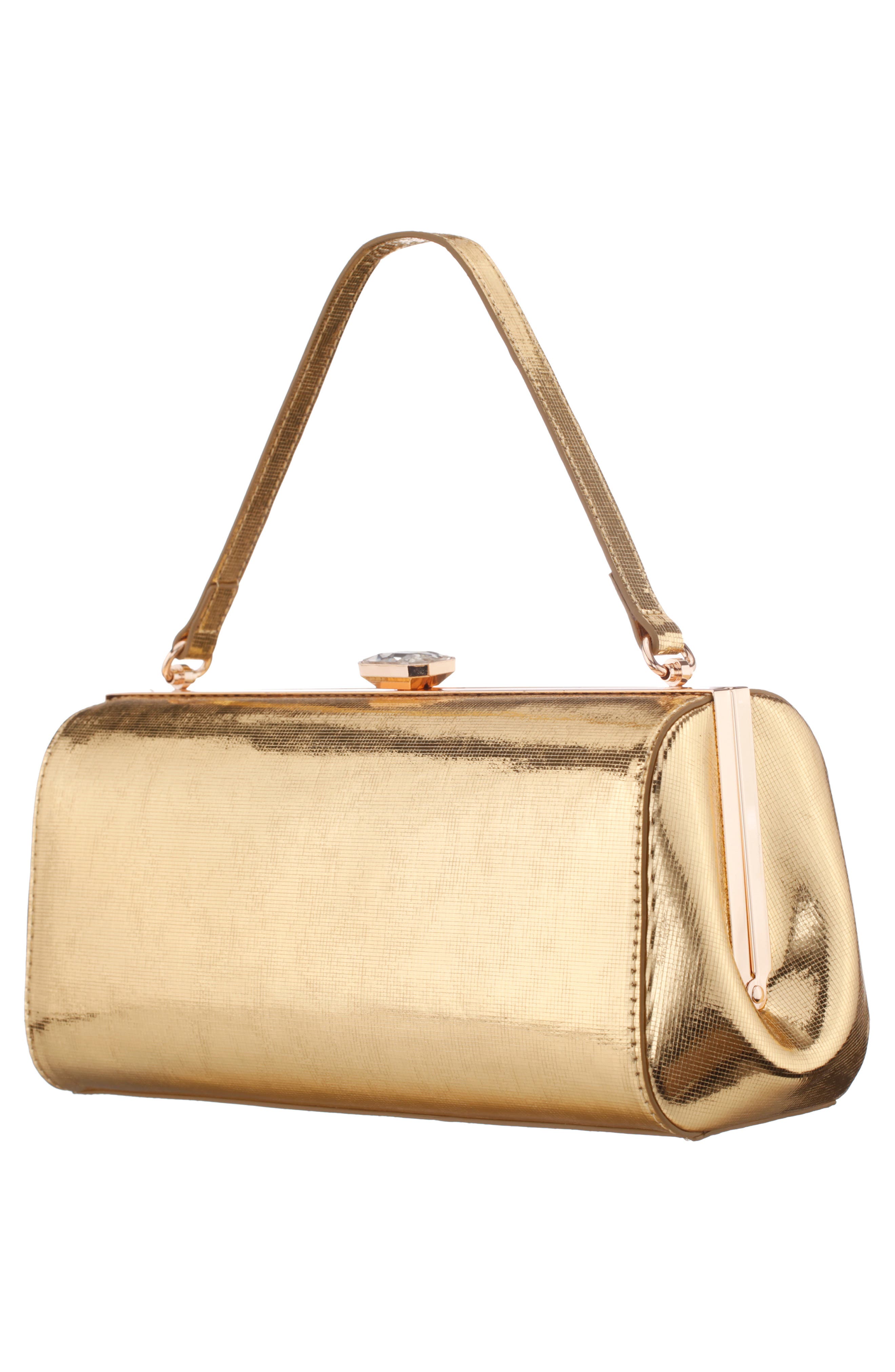 Delsie-D Clutch, Alternate, color, GOLD