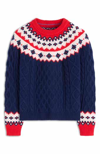 Boden Eleanor Fair Isle Crewneck Sweater