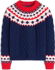 Boden Eleanor Fair Isle Crewneck Sweater