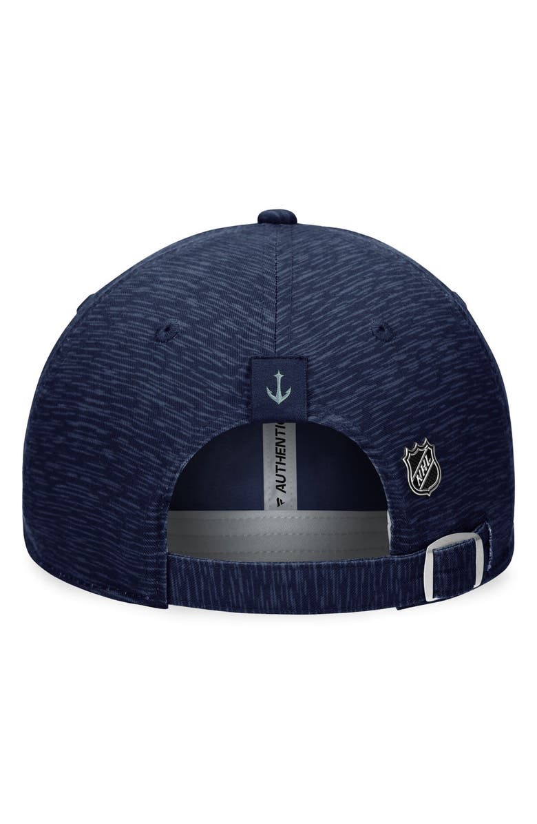 FANATICS Men's Fanatics Branded Deep Sea Blue Seattle Kraken Authentic Pro Road Adjustable Hat, Alternate, color, Navy