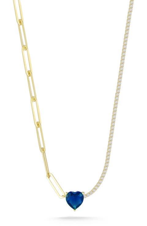 14k Gold Plated Heart Pendant Necklace