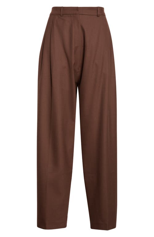 Ashley Williams Peg Tapered Straight Leg Pants In Brown
