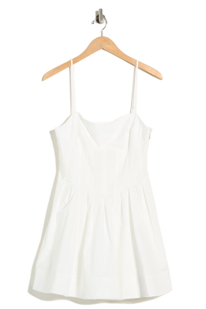 Kitt Cotton Blend Fit & Flare Minidress, Main, color, WHITE