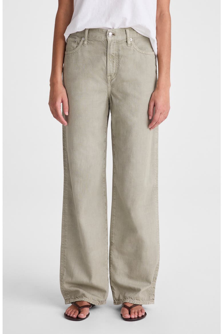 The Perfect Vintage Wide Leg Jeans in Airy Denim, Main, color, CHATEAU OLIVE