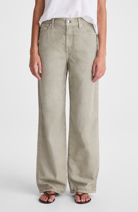 The Short Perfect Vintage Wide Leg Jeans in Airy Denim