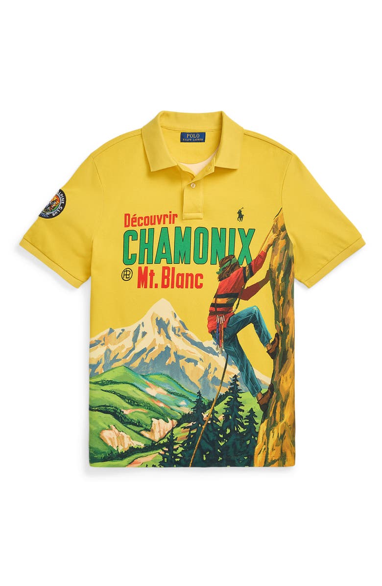Polo Ralph Lauren Print Piqué Polo, Alternate, color,