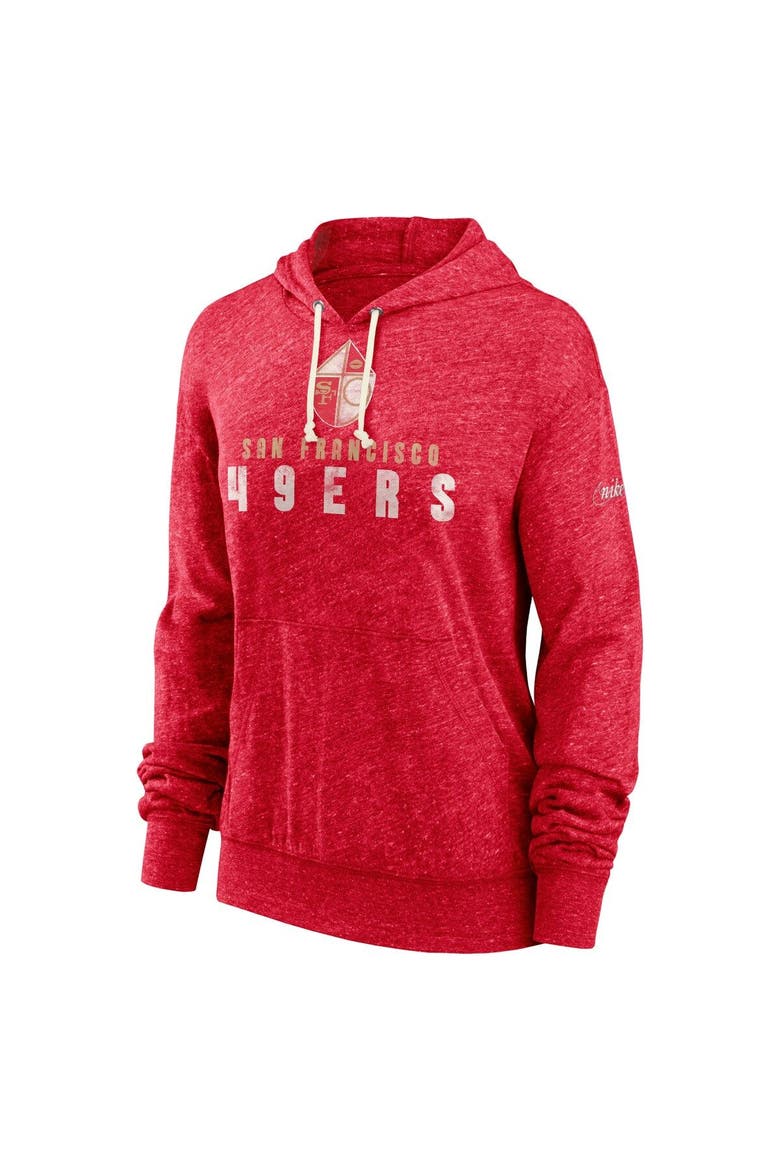 Women's Nike  Scarlet San Francisco 49ers Rewind Gym Vintage Pullover Hoodie, Alternate, color, Scarlet