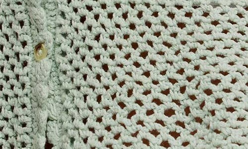 Free People Lily Crop Crochet Cardigan In Green