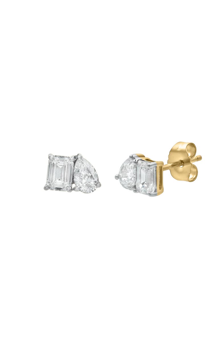 LuvMyJewelry Valessa 14K Gold Lab Grown Diamond Toi Et Moi Earrings - 0.75 Ct, Main, color, 14K Yellow Gold