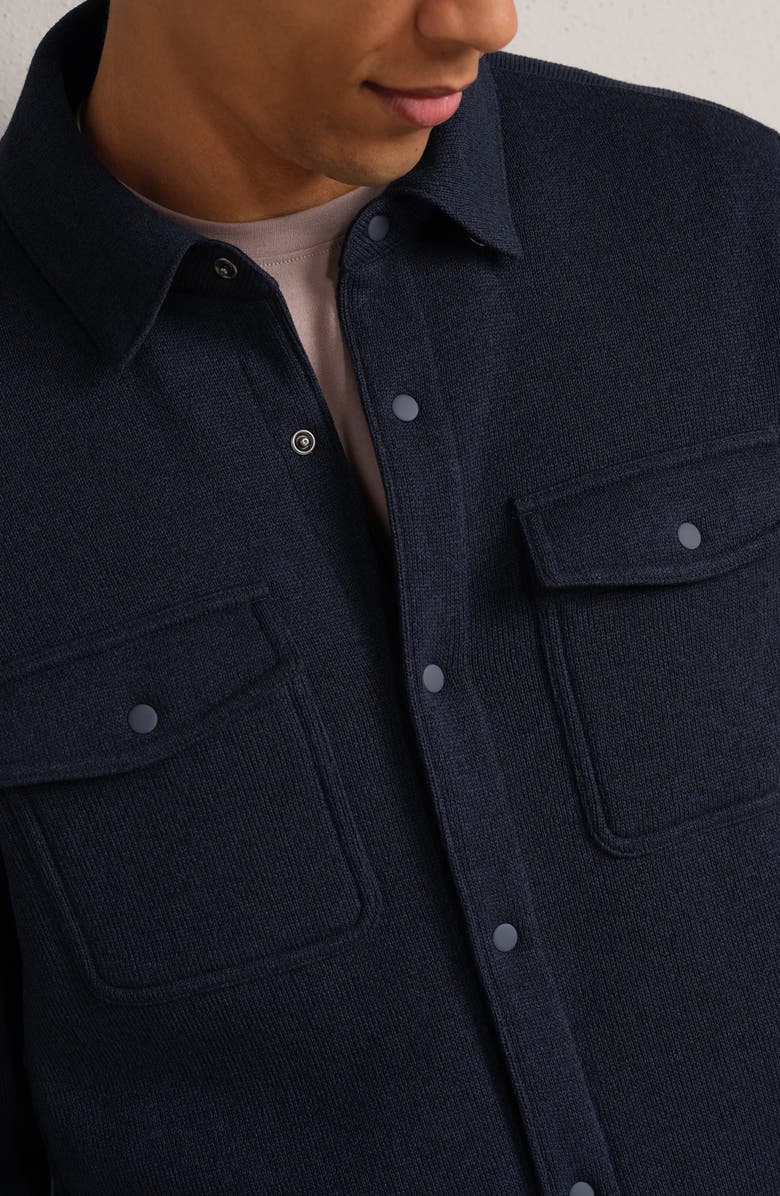 Rhone Fleece Shacket, Alternate, color, True Navy