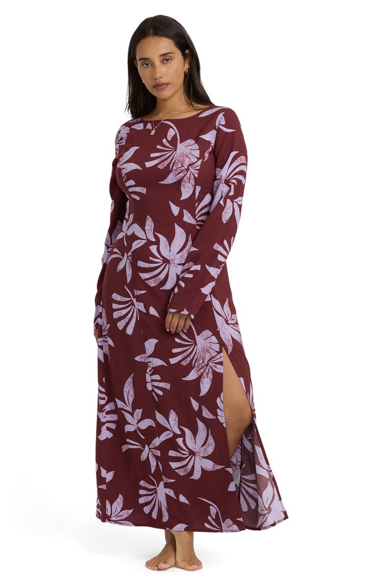 Billabong Romance You Long Sleeve Maxi Dress, Alternate, color, Pinkie