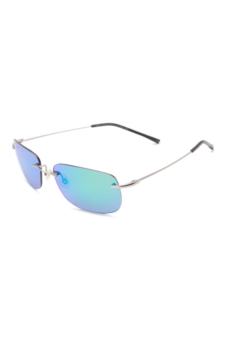 Ojai 60mm Polarized Sunglasses, Alternate, color, SILVER SILVER GREEN