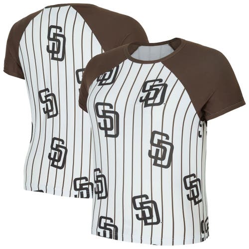 Concepts Sport White San Diego Padres Outbound Pinstripe Raglan T-shirt