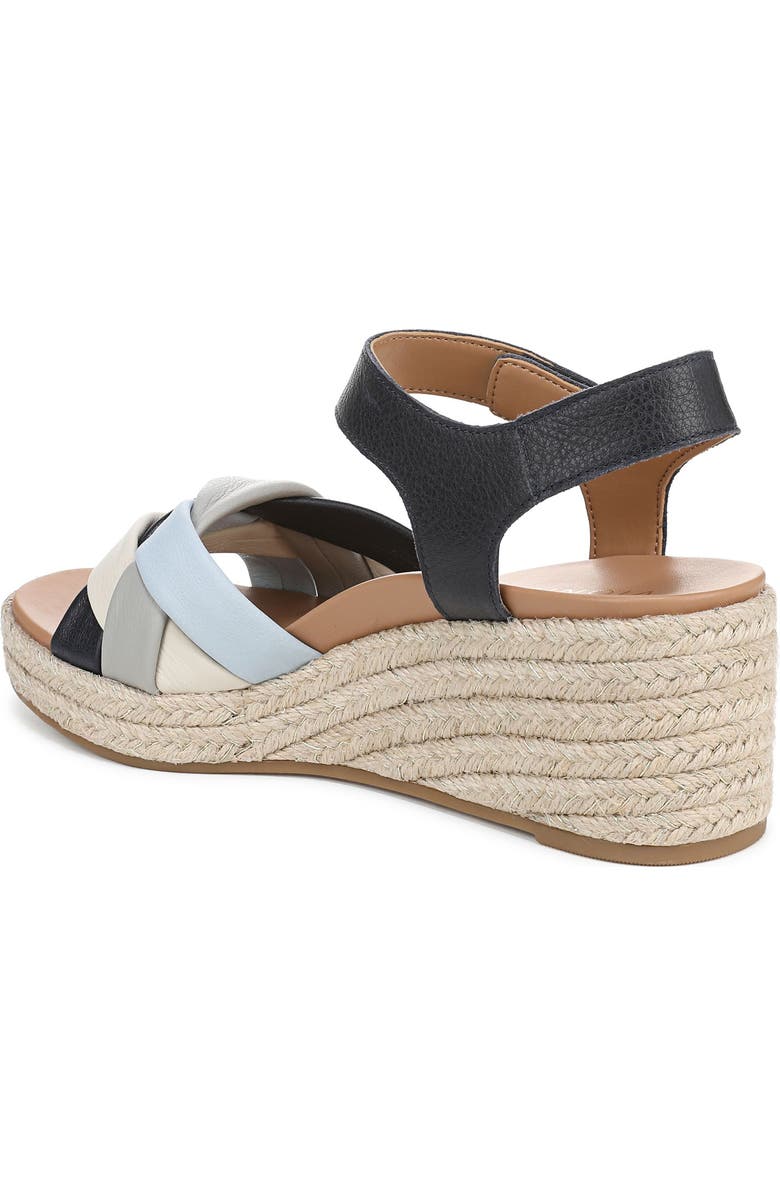 Vionic Saratoga Wedge Espadrille Sandal, Alternate, color, Navy Multi