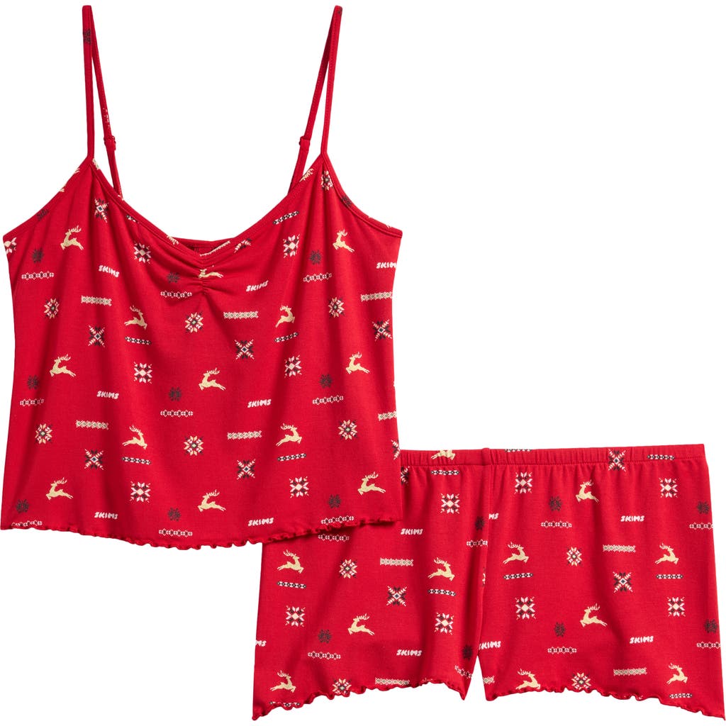 Skims Sleep Cami Pajamas In Red
