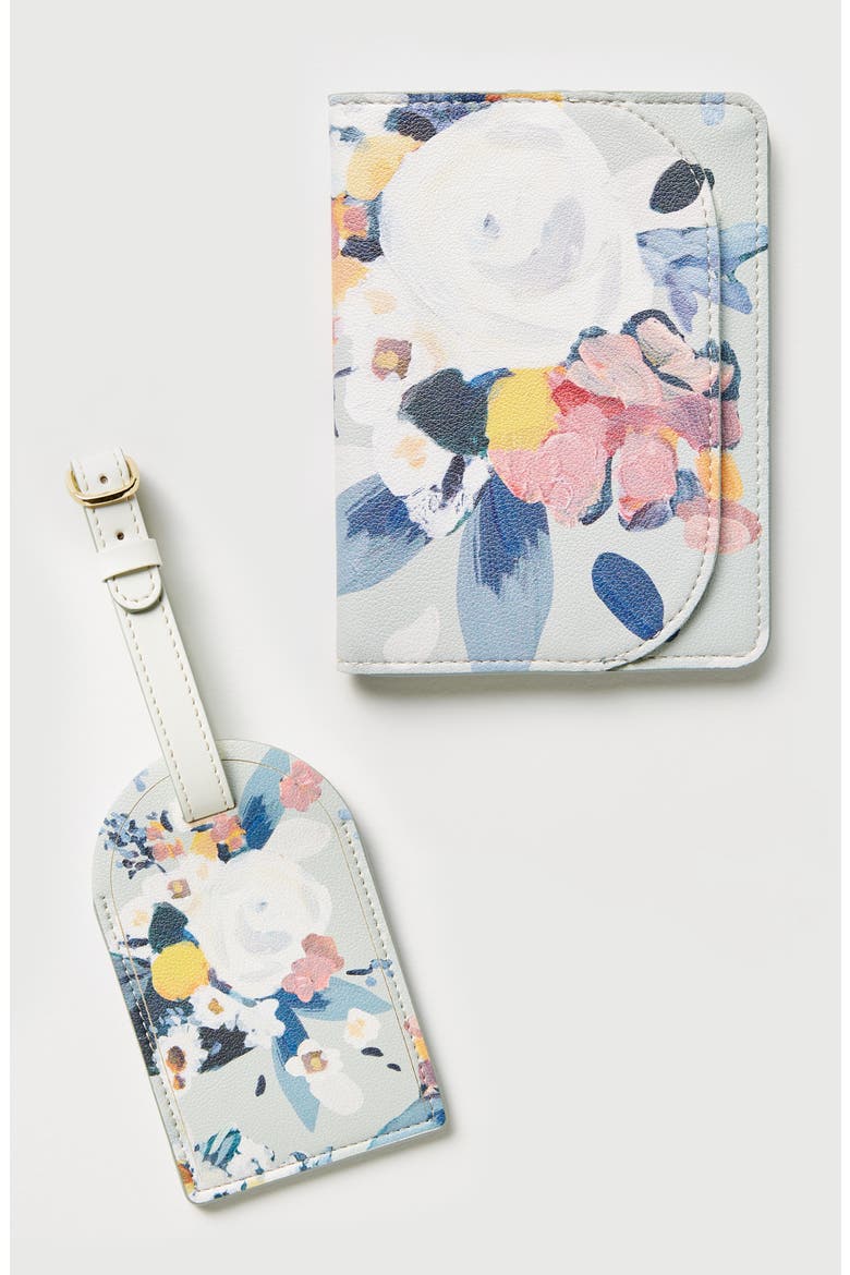 Maribel Faux Leather Passport Holder, Alternate, color, MULTI