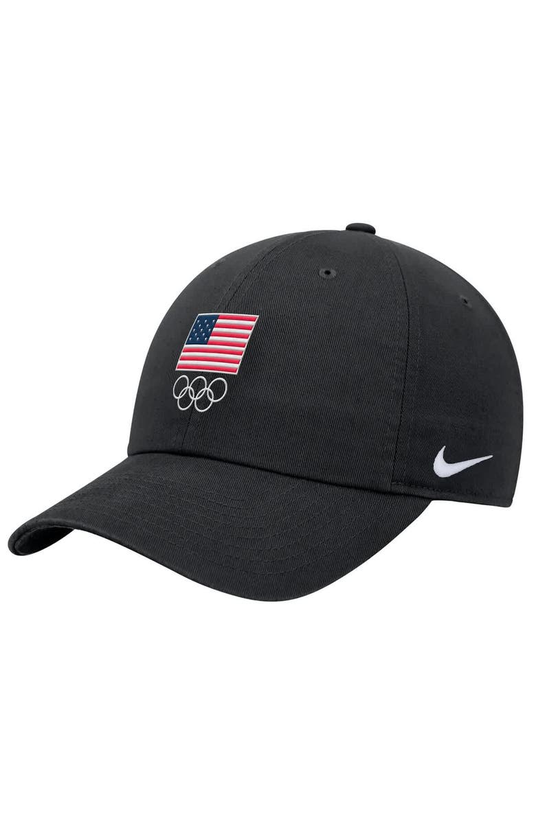 Nike Men's Nike Black Team USA Club Adjustable Hat, Main, color, Black