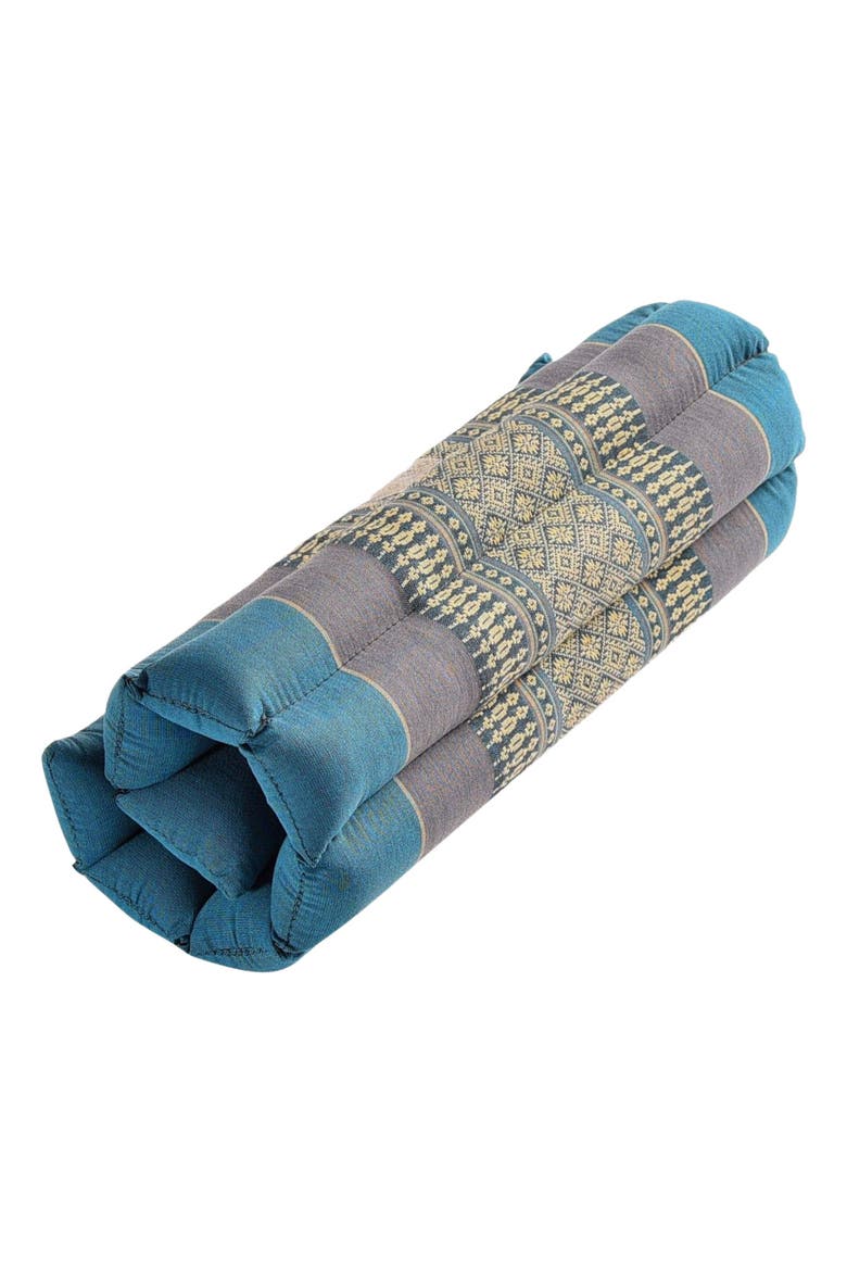Zafuko Rollable Yoga & Meditation Cushion, Alternate, color, Teal / Turquoise