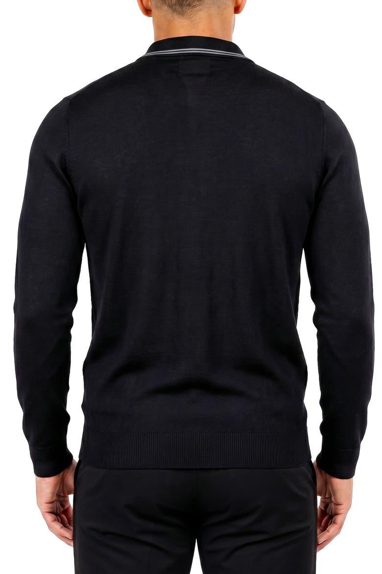 Quarter Zip Merino Wool Sweater, Alternate, color, BLACK