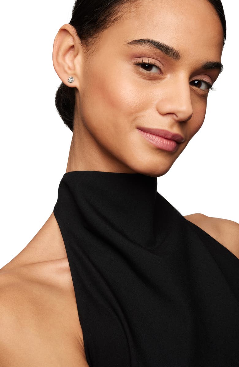 David Yurman Infinity Knot Diamond Stud Earrings, Alternate, color, Diamond