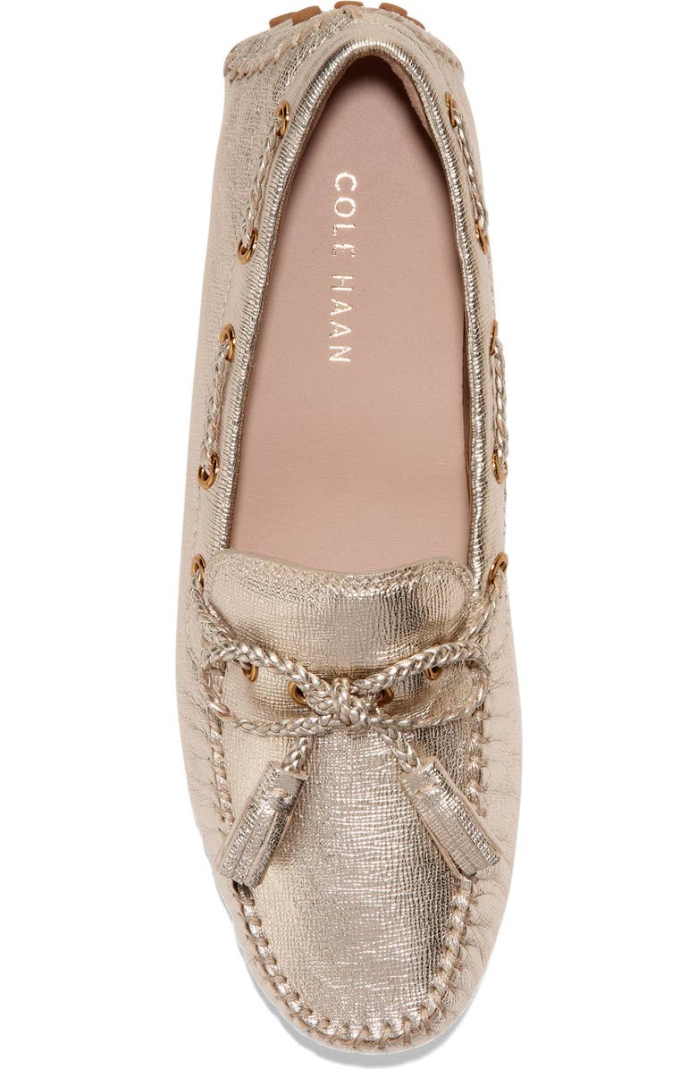 Cole Haan Gissella Driving Loafer, Alternate, color, Soft Gold Metallic Leather