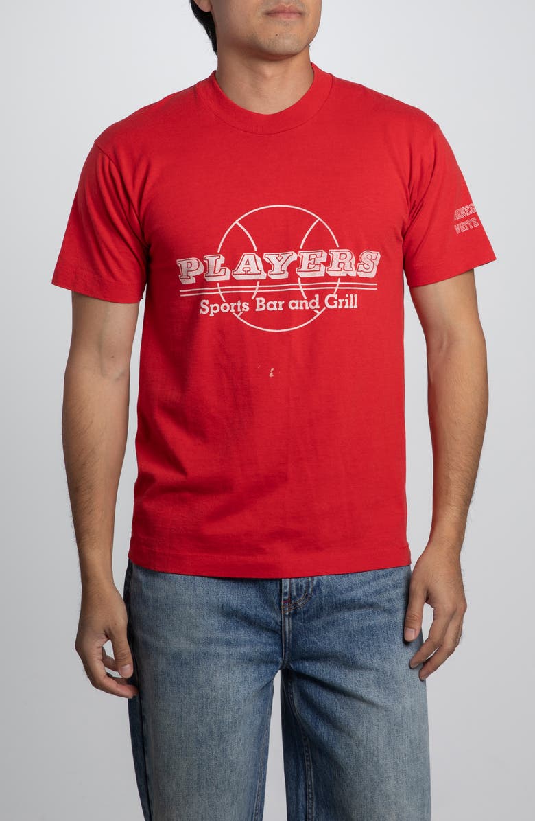 Elwood Vintage Players Tee, Main, color, Red