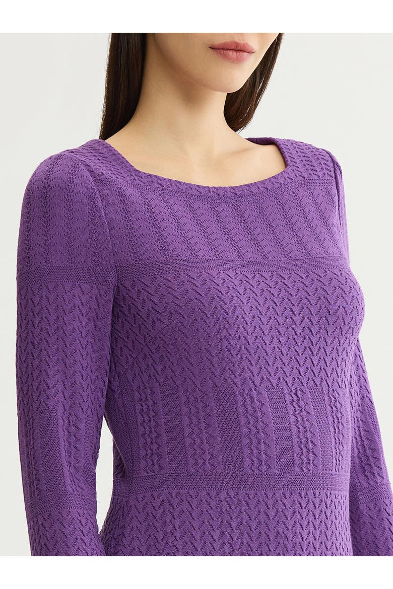 Tonal Multi Stitch Soft Knit Tunic, Alternate, color, Fresh Purple