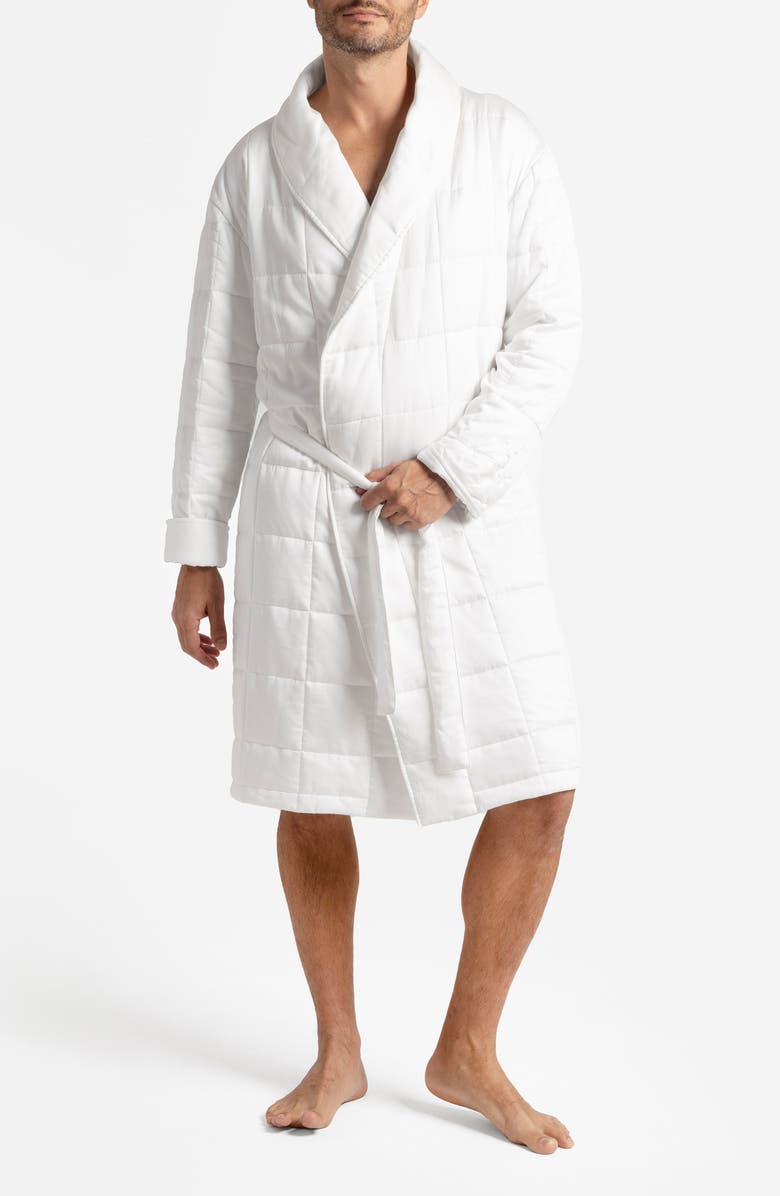 Sunday Citizen Quilted Robe, Main, color, Off White