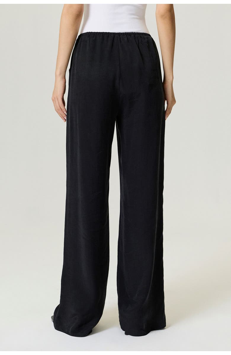 Nocturne Relaxed Fluid Pants with Elastic Waist, Alternate, color, Black