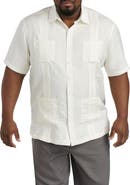 Oak Hill by DXL Big & Tall Embroidered Panel Sport Shirt