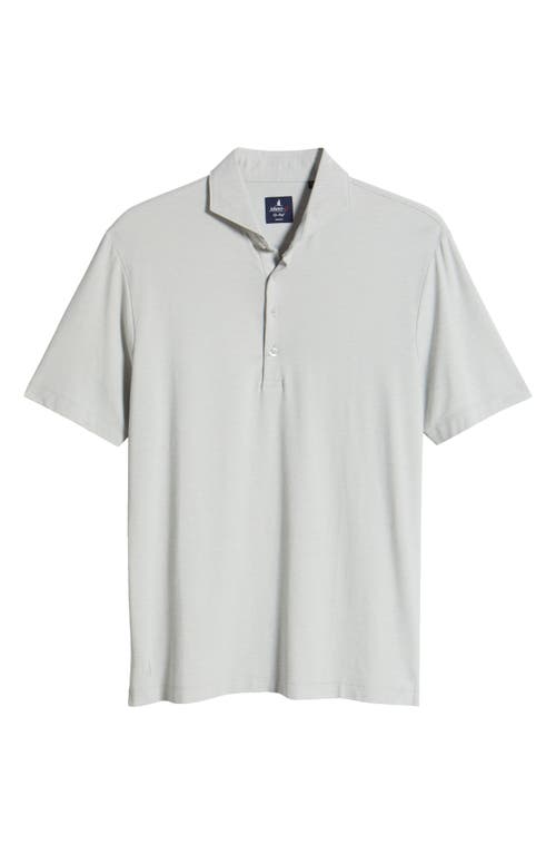 Johnnie-o Idris Top Shelf Heathered Polo In Light Gray