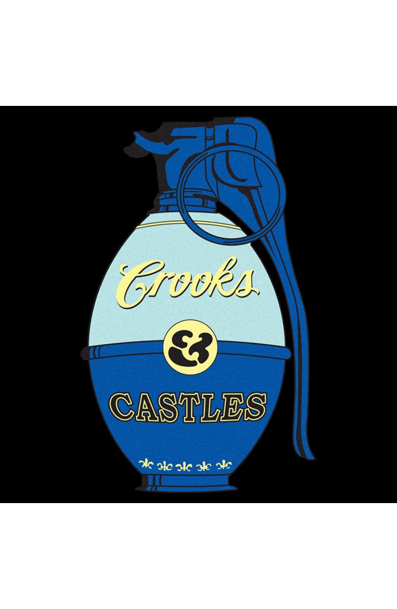 Crooks & Castles Men's Crooks & Castles Blue Grenade  Graphic T-Shirt, Alternate, color, Black