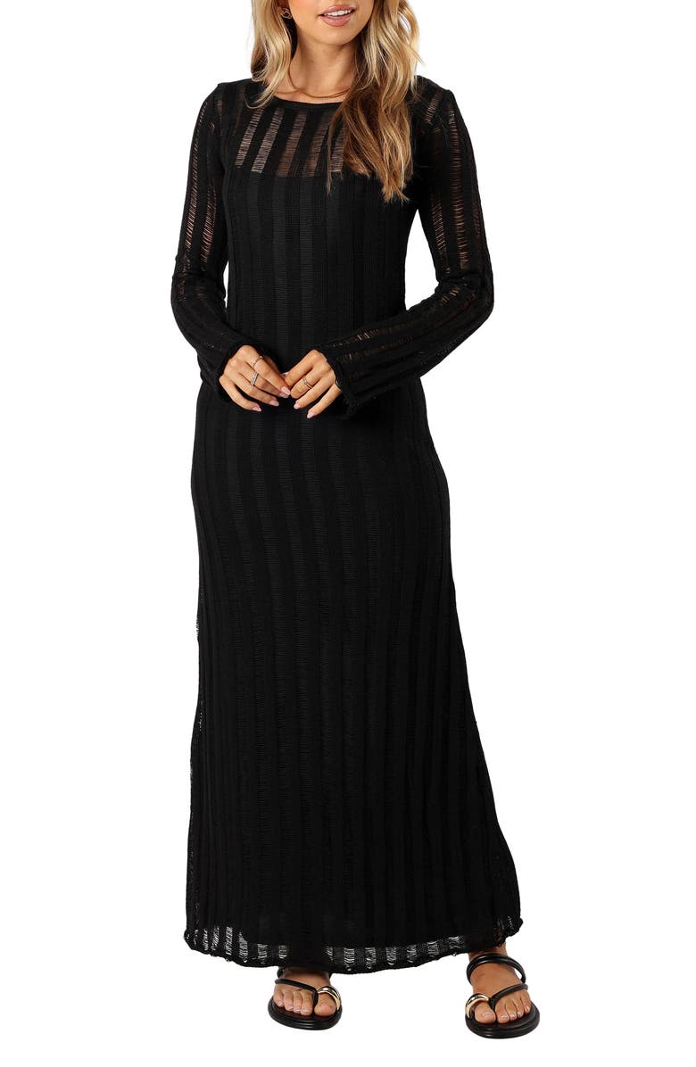 Petal & Pup Jaye Semisheer Long Sleeve Maxi Dress, Main, color,