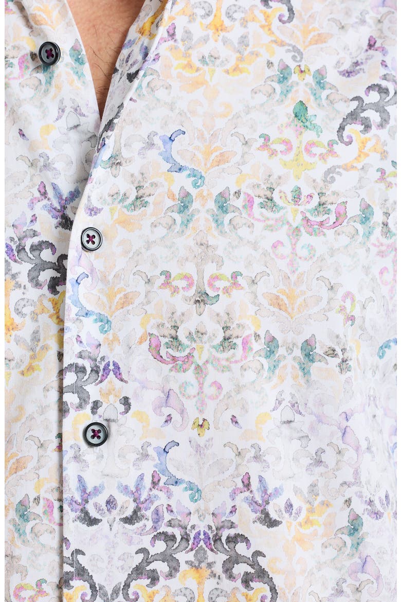 Croatia Stretch Button-Up Shirt, Alternate, color, YELLOW MULTI