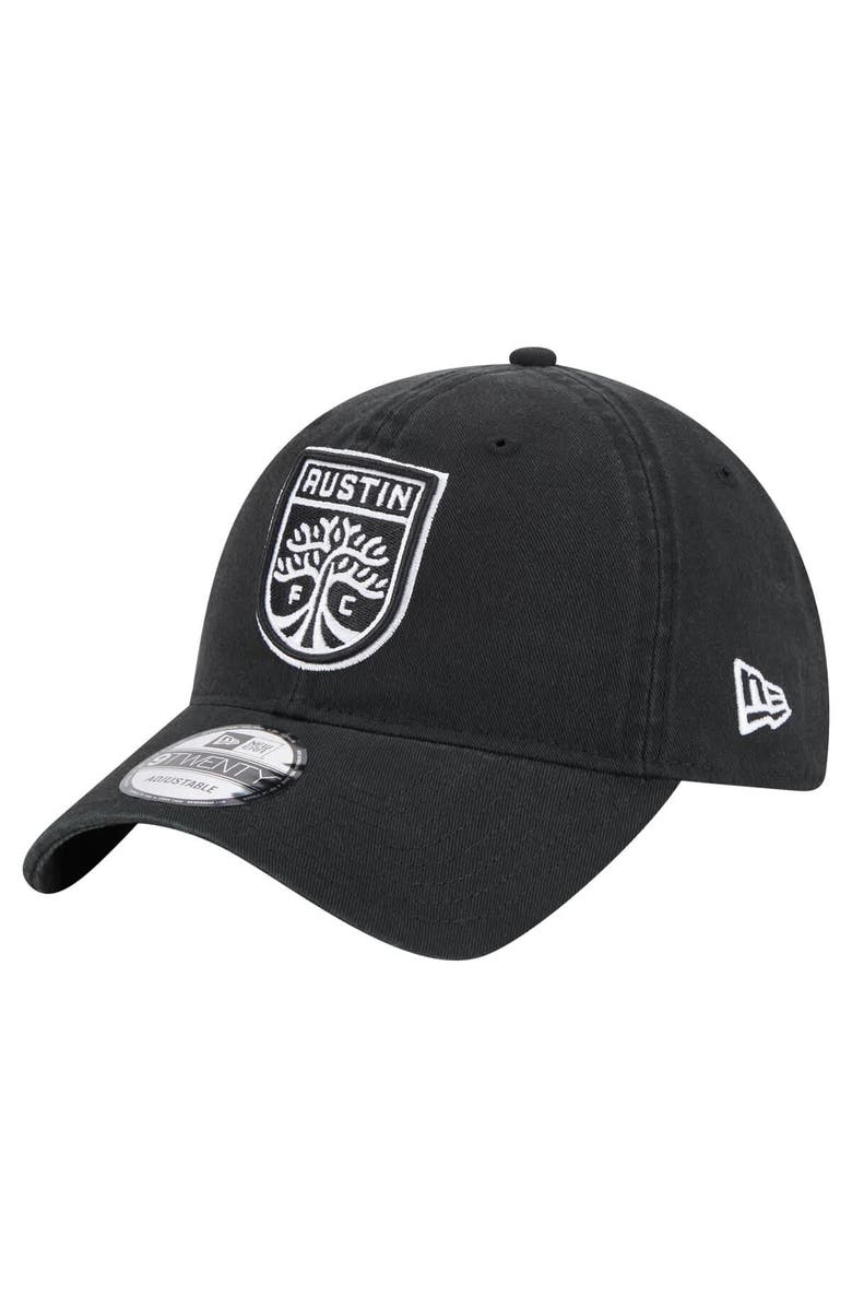 New Era Men's New Era  Black Austin FC 2025 Kickoff 9TWENTY Adjustable Hat, Main, color, 