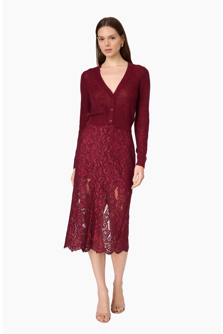 Osmond Lace Midi Skirt, Alternate, color, COMPOTE