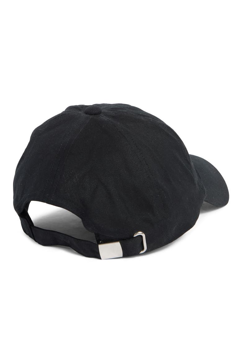 Waxed Canvas Baseball Cap, Alternate, color, BLACK