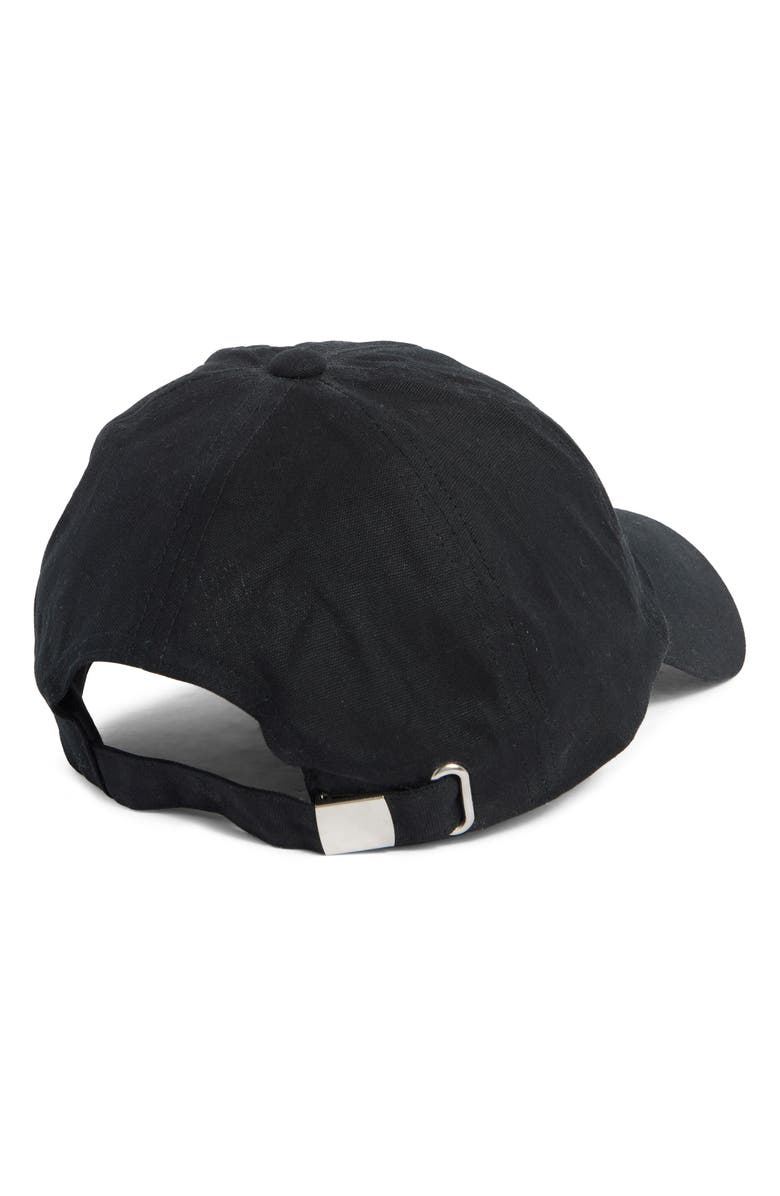 NORDSTROM RACK Waxed Canvas Baseball Cap, Alternate, color, Black