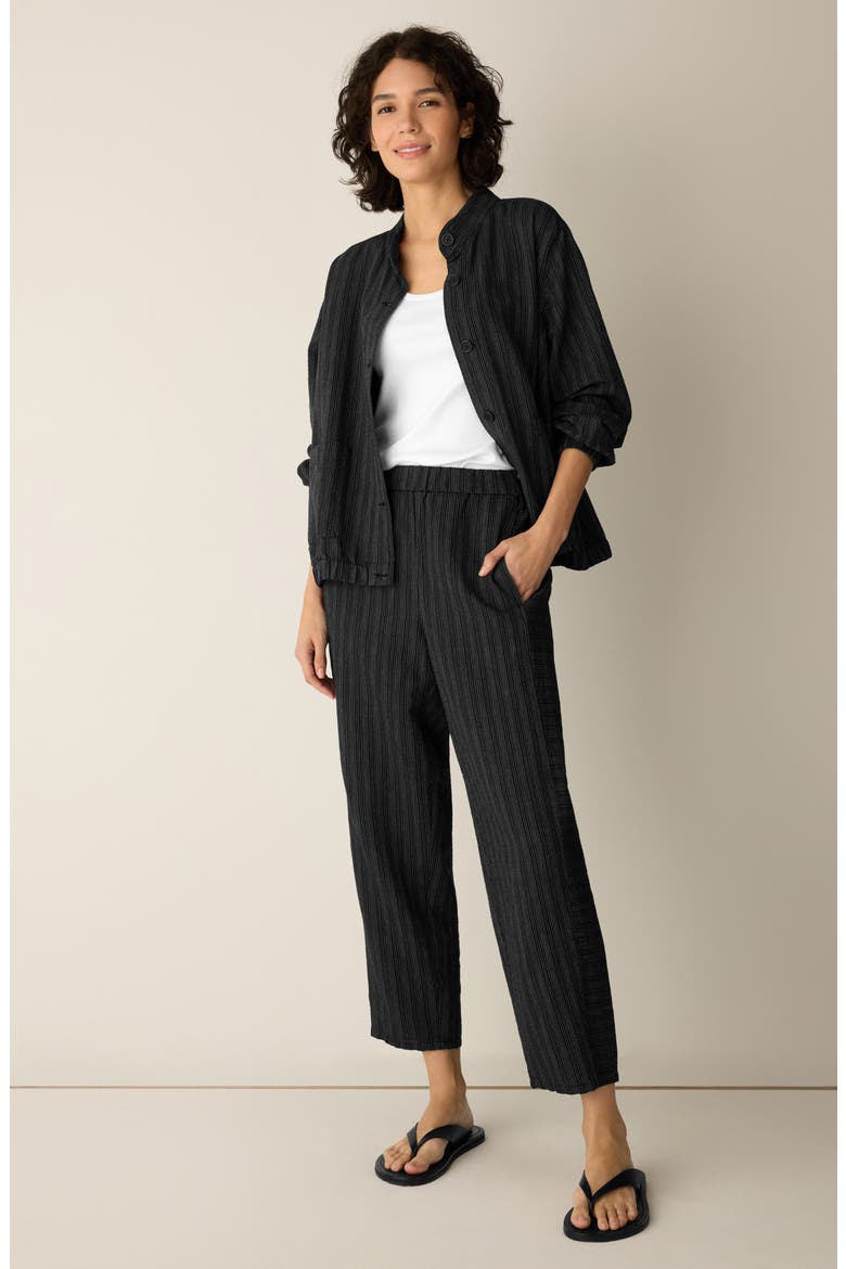 Lantern Ankle Pants, Alternate, color, BLACK WHITE