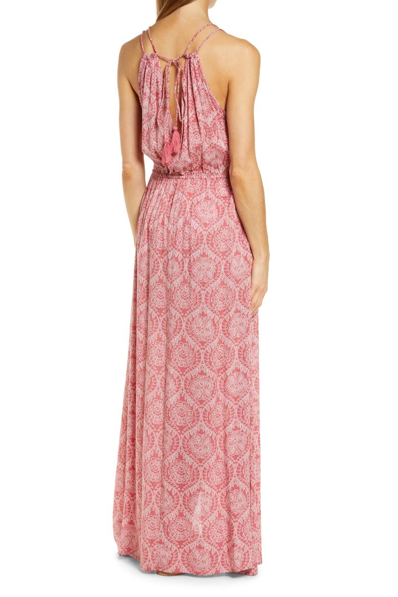 Cover-Up Maxi Dress, Alternate, color, ROSE/ NATURAL