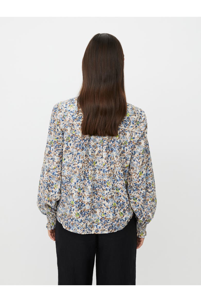 MaDionelle Floral Print Blouse, Alternate, color, Placid Blue