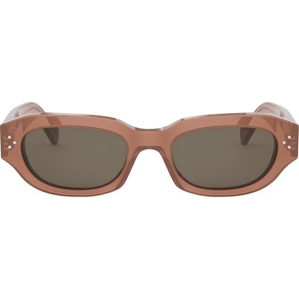 Celine Bold 3 Dots 54mm Geometric Sunglasses In Orange/other/brown