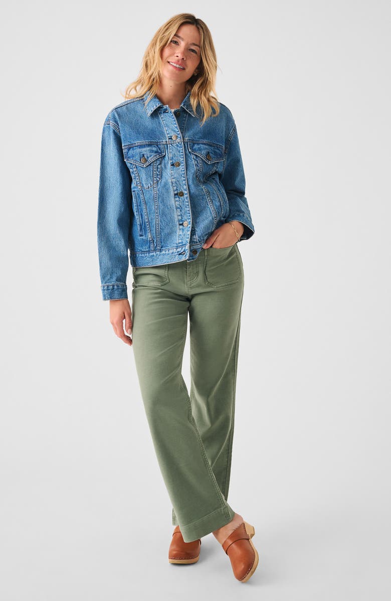 Faherty Sunset Denim Trucker Jacket, Alternate, color, 