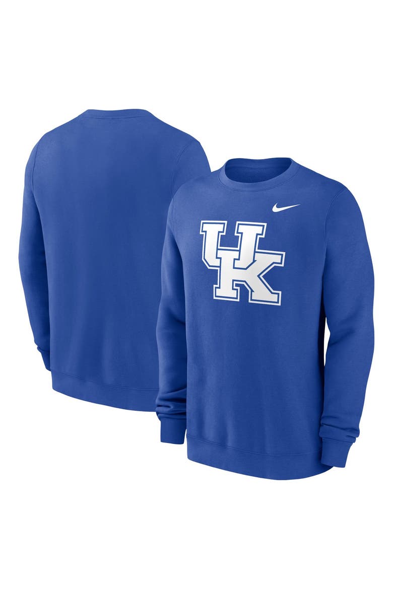 Men's Nike Royal Kentucky Wildcats Primetime Fleece Pullover Sweatshirt, Main, color, Royal