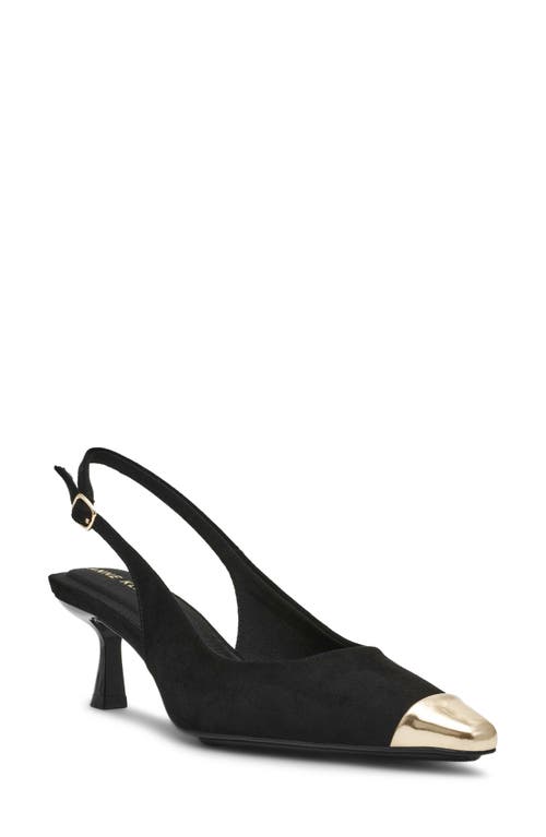 Shop Anne Klein Chai Slingback Pump In Black/gold