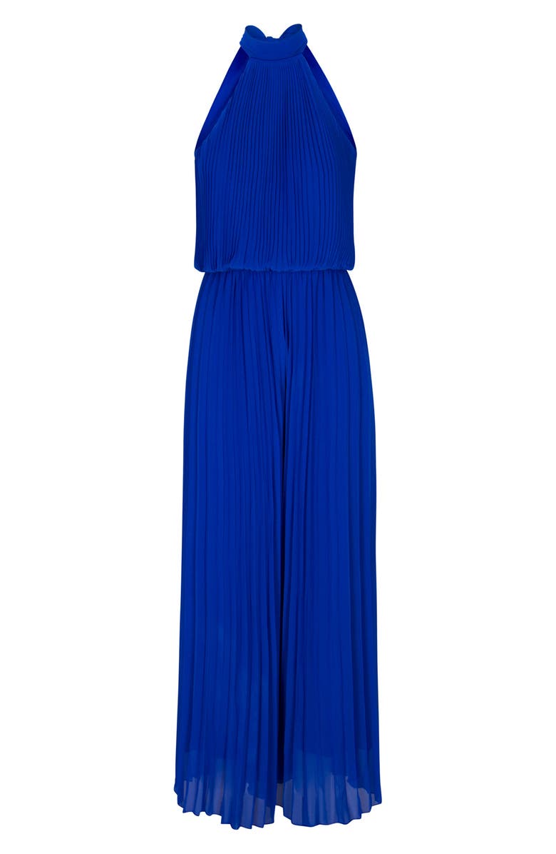 MEGHAN LA Wild Orchid Pleat Jumpsuit, Alternate, color, Royal