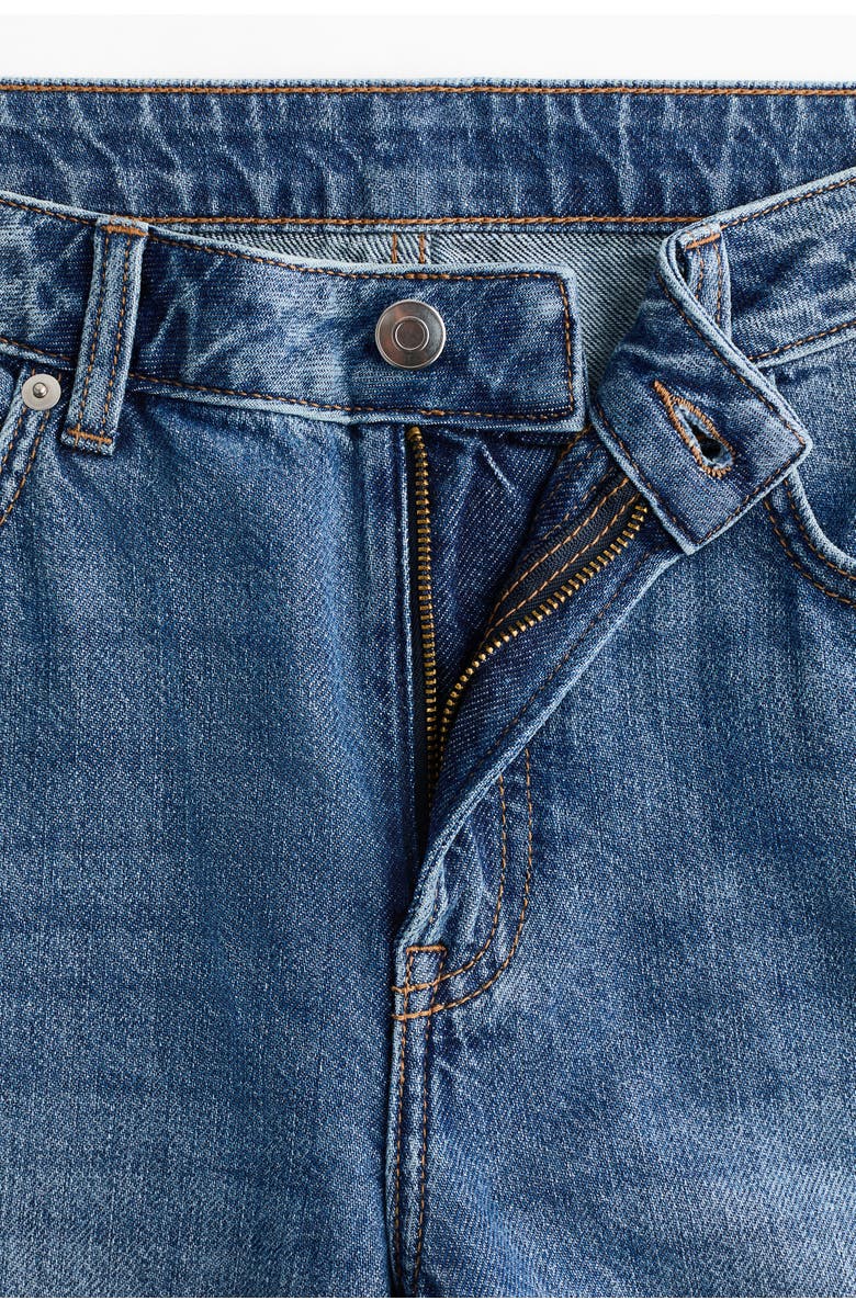 H&M Wide Regular Side-striped Jeans, Alternate, color, Denim Blue/Dark Blue