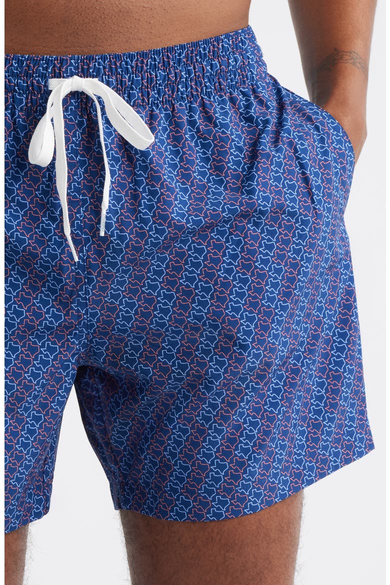 The Lone Stars 5.5-Inch Lined Swim Trunks, Alternate, color, NAVY