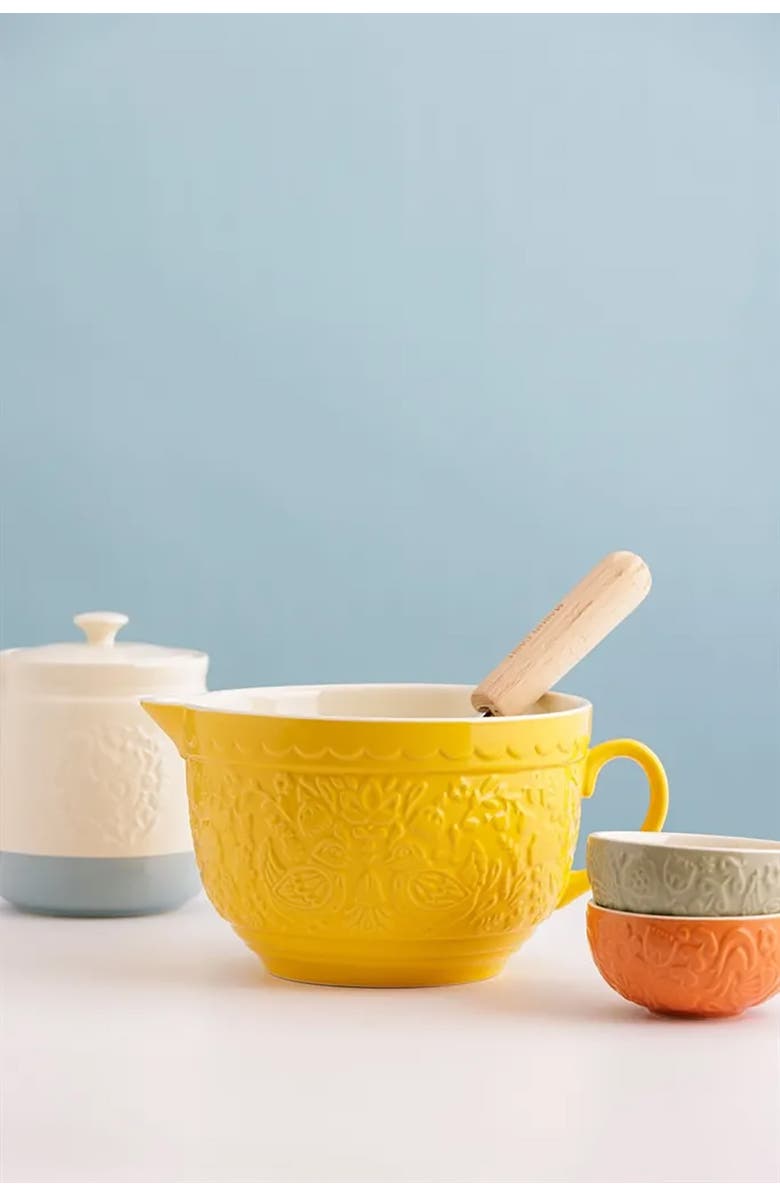 MASON CASH Home to Roost Batter Bowl, 2 Quart, Alternate, color, Ochre