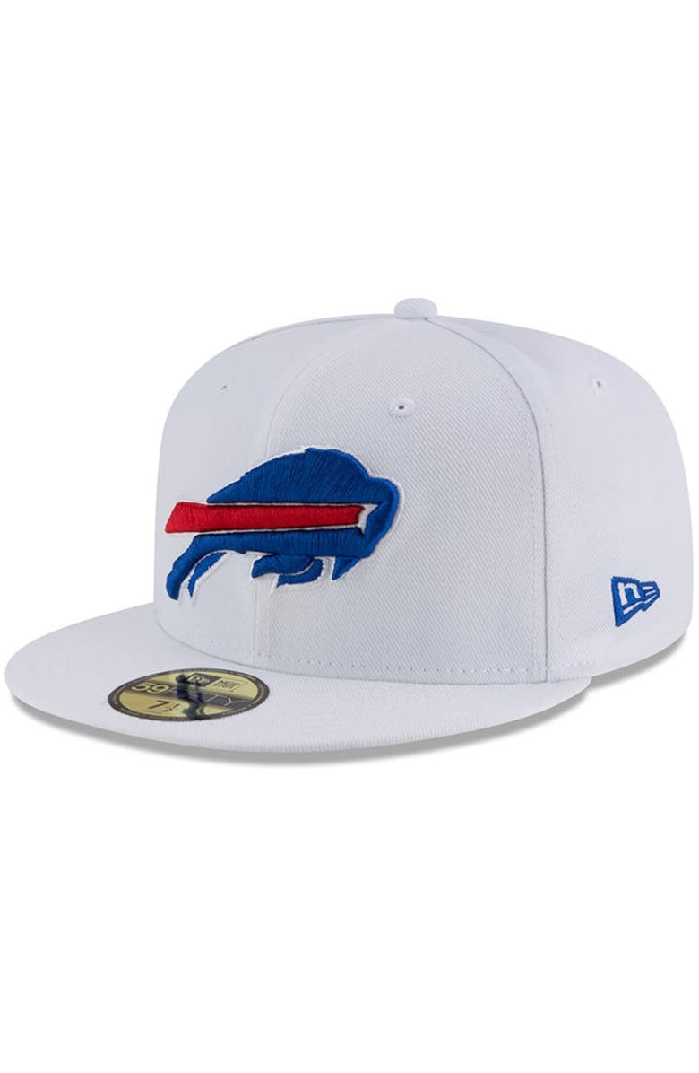 New Era Men's New Era White Buffalo Bills Omaha 59FIFTY Fitted Hat, Main, color, White